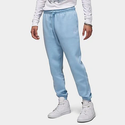 Shop Nike Jordan Men's Essentials Jumpman Fleece Sweatpants In Blue Grey/white
