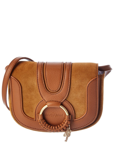 Shop See By Chloé Hana Mini Leather & Suede Crossbody In Brown