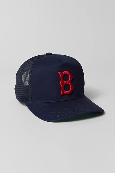 Shop 47 Boston Red Sox Trucker Hat In Navy, Men's At Urban Outfitters