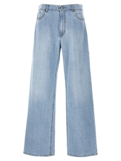 Shop Alyx 1017  9sm 'wide Leg With Buckle' Jeans In Blue
