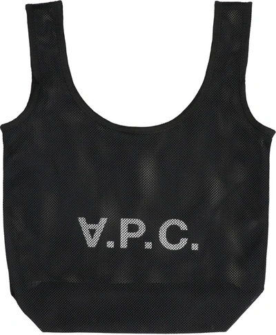 Shop Apc A.p.c. Mesh Tote Bag In Black