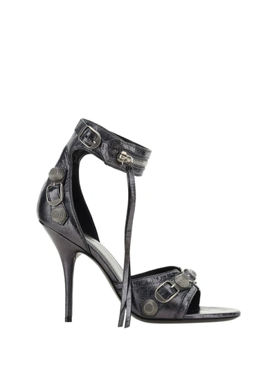 Shop Balenciaga Sandals In Steelgrey/silver