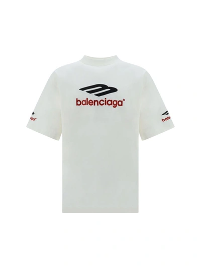 Shop Balenciaga T-shirts In White/black/red