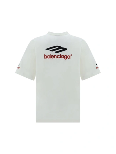 Shop Balenciaga T-shirts In White/black/red