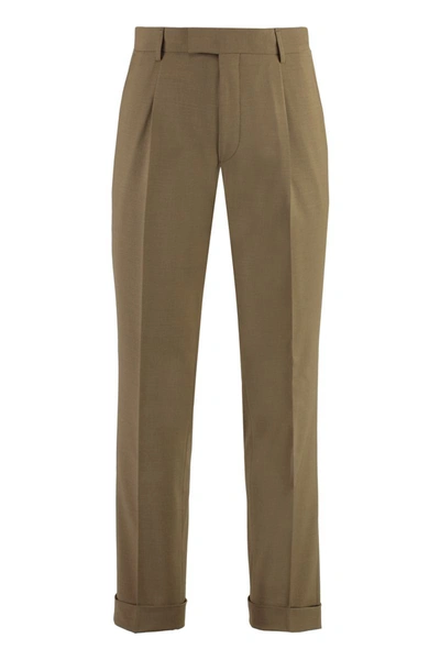 Shop Hugo Boss Boss Slim Fit Chino Trousers In Brown