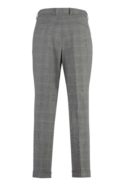 Shop Hugo Boss Boss Prince Of Wales Checked Trousers In Multicolor