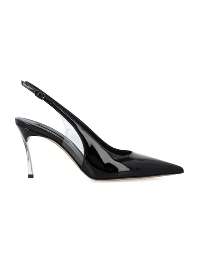 Shop Casadei Superblade Slingback In Nero