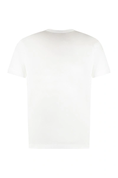 Shop Comme Des Garçons Play Logo Cotton T-shirt In White