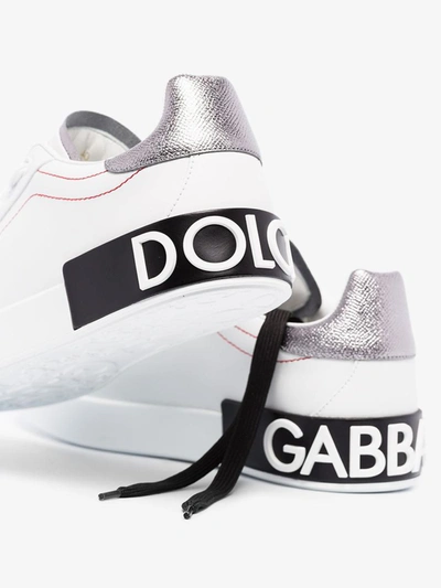 Dolce & Gabbana Leather Classic Low Top Sneakers Women's Shoes In White