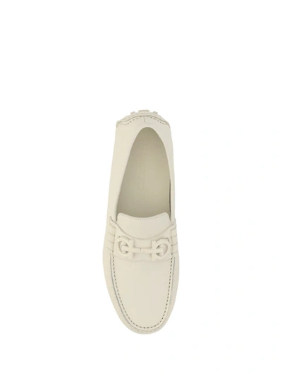 Shop Ferragamo Loafers In White