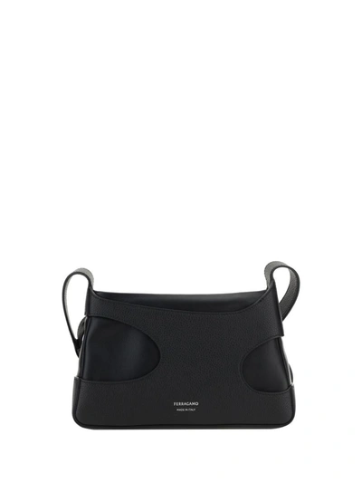 Shop Ferragamo Shoulder Bags In Black