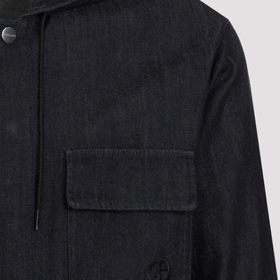 Shop Giorgio Armani Blouson Jacket In Blue