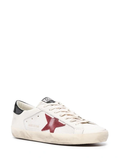 Shop Golden Goose Sneakers In White/pomegranate/