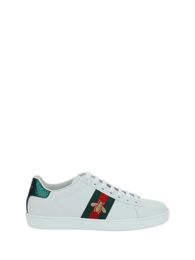 Shop Gucci Sneakers In Bia/vrv/r.flame/verd
