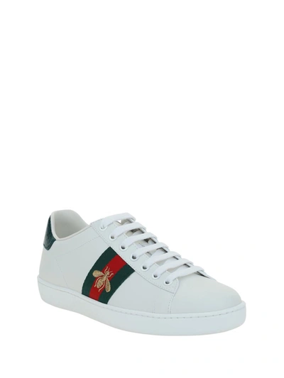 Shop Gucci Sneakers In Bia/vrv/r.flame/verd