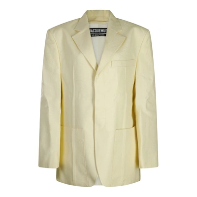 Shop Jacquemus Jackets In Pale Yellow