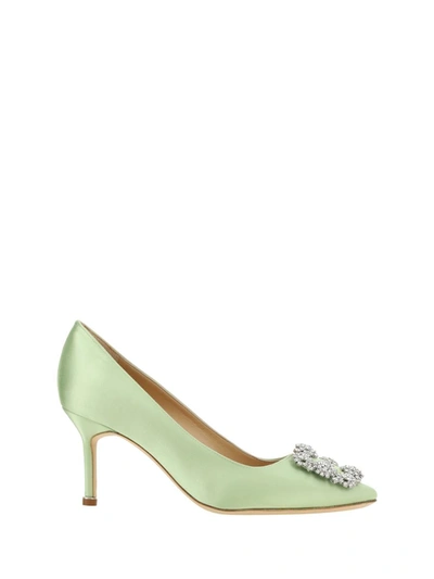 Shop Manolo Blahnik Pumps In Lgrn