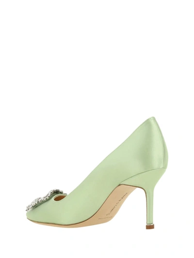 Shop Manolo Blahnik Pumps In Lgrn