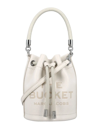 Shop Marc Jacobs The Micro Bucket Bag In Cotton Silver