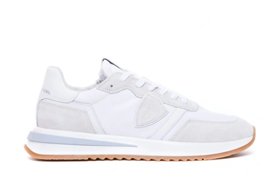 Shop Philippe Model Sneakers In Mondial Blanc Platino