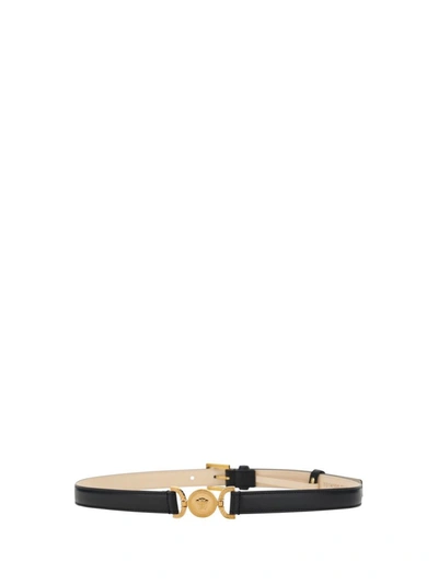 Shop Versace Belts E Braces In Black- Gold