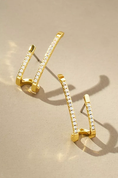 Shop Uncommon James Double Vision Ear Climber Earrings In Gold