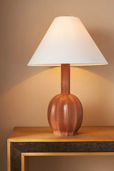 Shop Anthropologie Cole Leather Table Lamp
