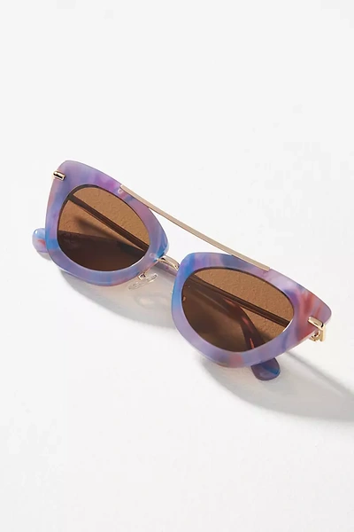 Shop Lele Sadoughi Orchid Aviator Sunglasses In Purple