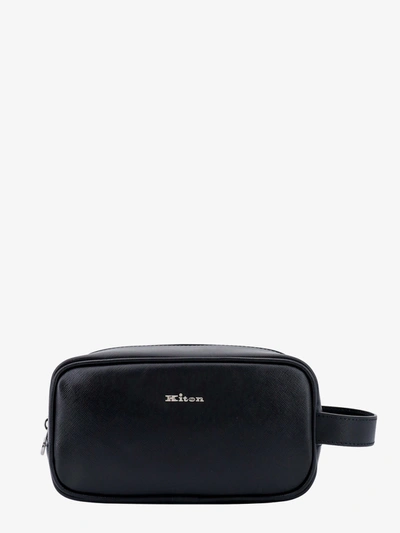 Shop Kiton Ciro Paone Beauty Case In Black