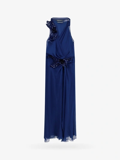 Shop Alberta Ferretti Dress In Blue