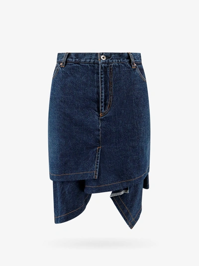 Shop Sacai Skirt In Blue