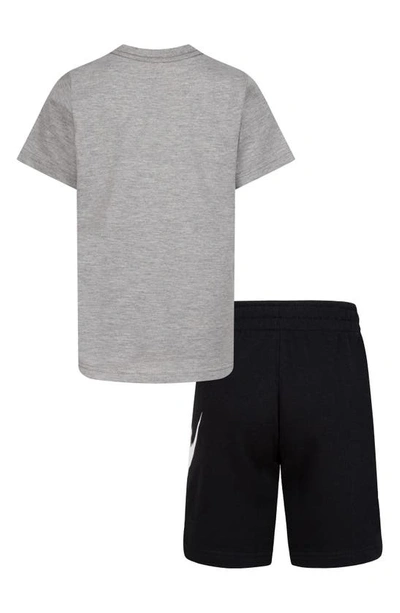 Nike Kids' Crew Tee & Knit Shorts Set In Black