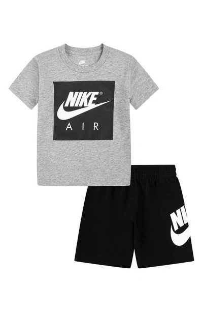 Nike Kids' Crew Tee & Knit Shorts Set In Black