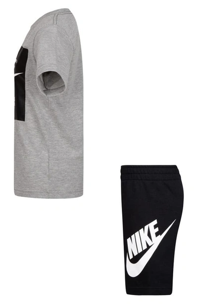 Nike Kids' Crew Tee & Knit Shorts Set In Black