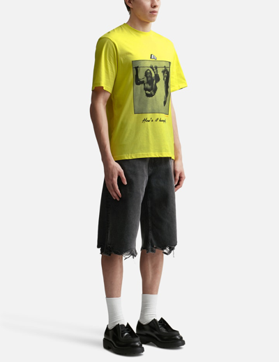 Shop Martine Rose Oversized Short Sleeve T-shirt In Yellow