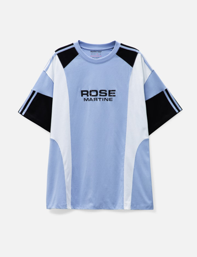 Shop Martine Rose Oversized Panelled T-shirt In Blue