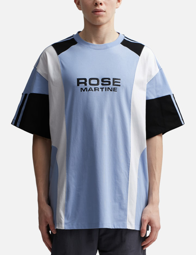 Shop Martine Rose Oversized Panelled T-shirt In Blue