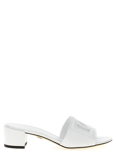 Shop Dolce & Gabbana Dg Logo Sandals In White