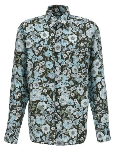 Shop Tom Ford Floral Print Shirt Shirt, Blouse In Multicolor