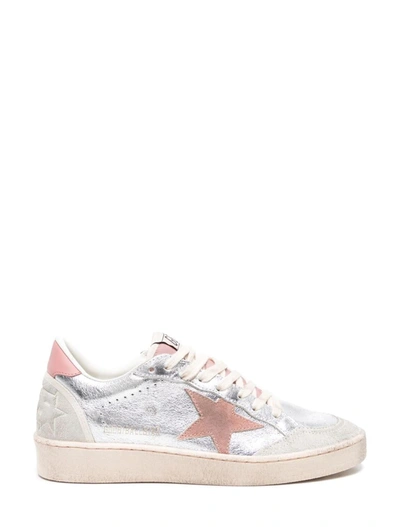 Shop Golden Goose Sneakers In Silver/ash Rose/ice