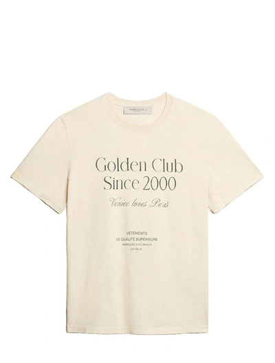 Shop Golden Goose T-shirts And Polos In Heritage White/green