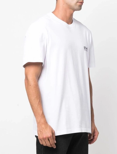 Shop Golden Goose T-shirts And Polos In Optic White/black