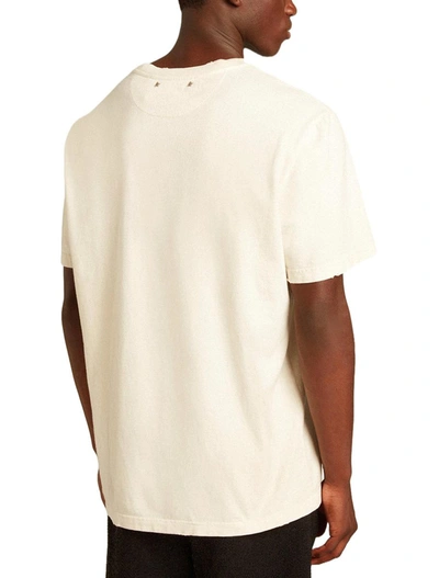 Shop Golden Goose T-shirts And Polos In Heritage White/green