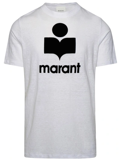 Shop Isabel Marant 'karman' White Linen T-shirt