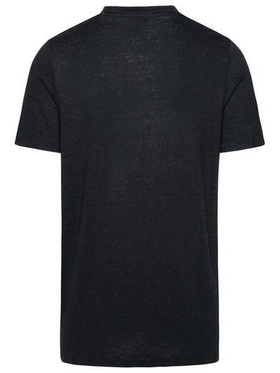 Shop Isabel Marant 'karman' Black Linen T-shirt