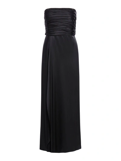 Shop Giorgio Armani Silk Dress In Black