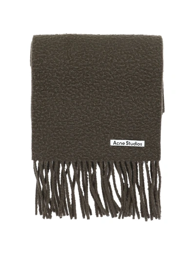 Shop Acne Studios Fringed Scarf In Brown