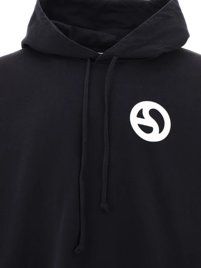 Shop Acne Studios Logo Hoodie In Black