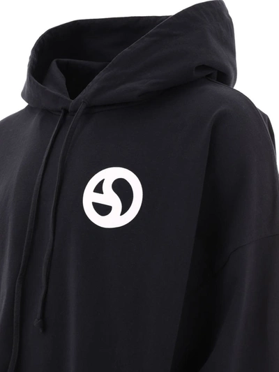 Shop Acne Studios Logo Hoodie In Black