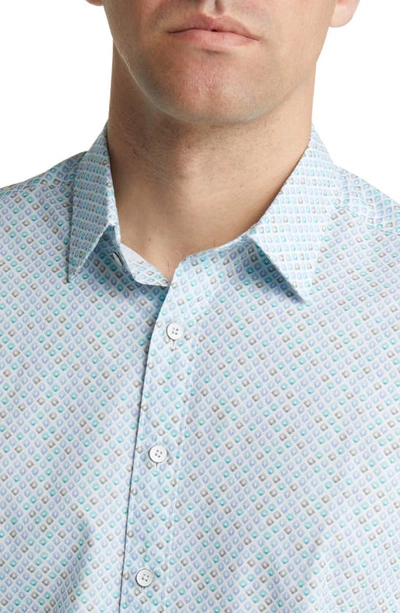 Rodd & Gunn Tripp Settlement Sports Fit Short Sleeve Button-up Shirt In Teal